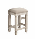 Console Table W 4 Stools Antique White Solid Wood Mdf