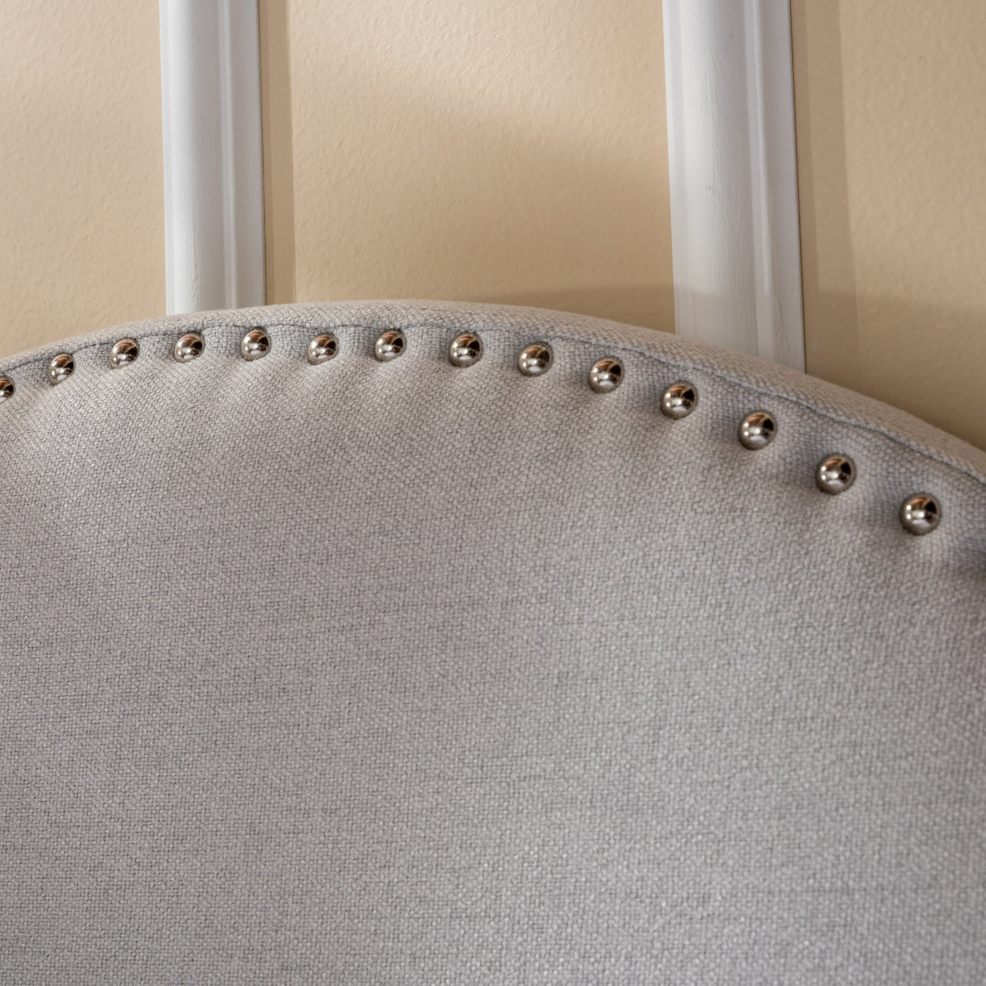 Queen&Full Sized Headboard Queen Light Grey Fabric