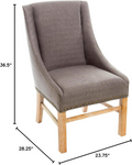 Worthington Dining Chair With Kd Version Brown Grey Fabric