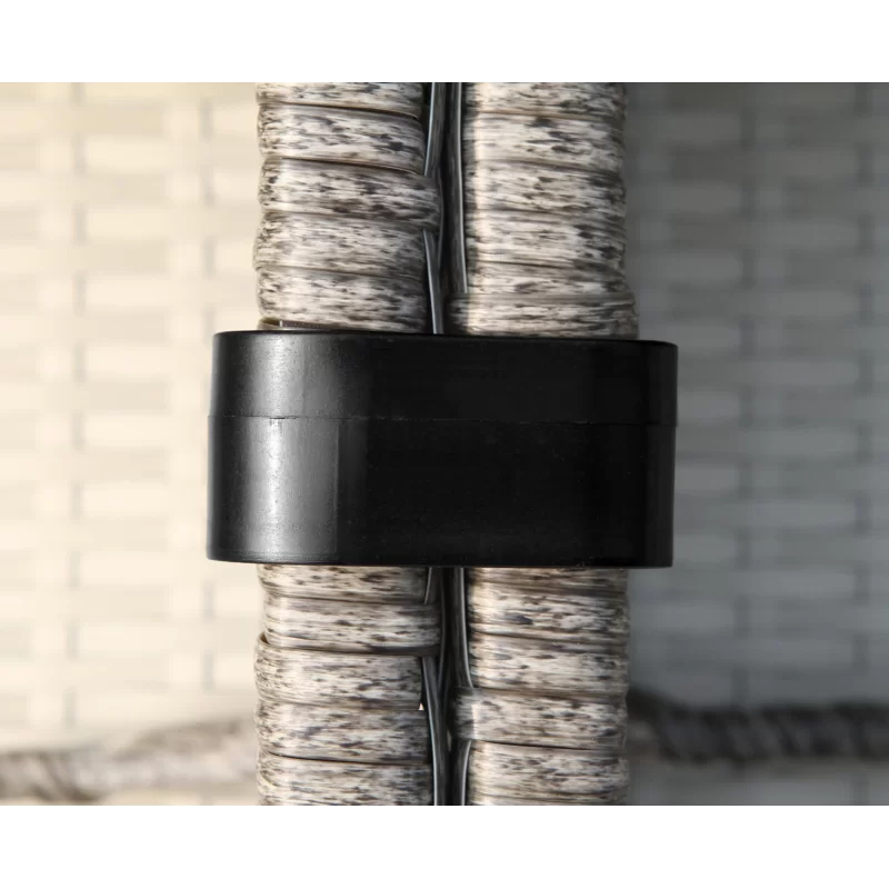 Fully Assembled Wicker Patio Sofa Set For 4 With Cushions Convenient Outdoor Seating Group Brown,Gray Wicker