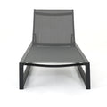 Venice Chaise Lounge Set Of 2 Black Grey Mesh