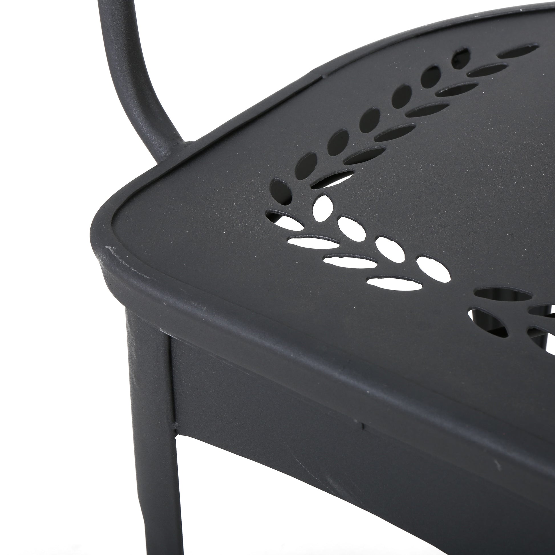 Lourdes 3 Pc Kd Metal Set Black Iron