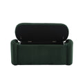 Coolmore Storage Ottoman,Bedroom End Bench,Upholstered Fabric Storage Ottoman With Safety Hinge, Entryway Padded Footstool, Ottoman Bench For Living Room & Bedroom Emerald Emerald Foam Corduroy