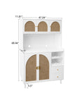 Accent Storage Cabinet, Suitable For Living Room, Bedroom, Dining Room, Study White Mdf