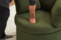 029 Teddy Fabric Swivel And Storage Chair With Back Cushion For Living Room,Green Green Primary Living Space Modern Foam Teddy