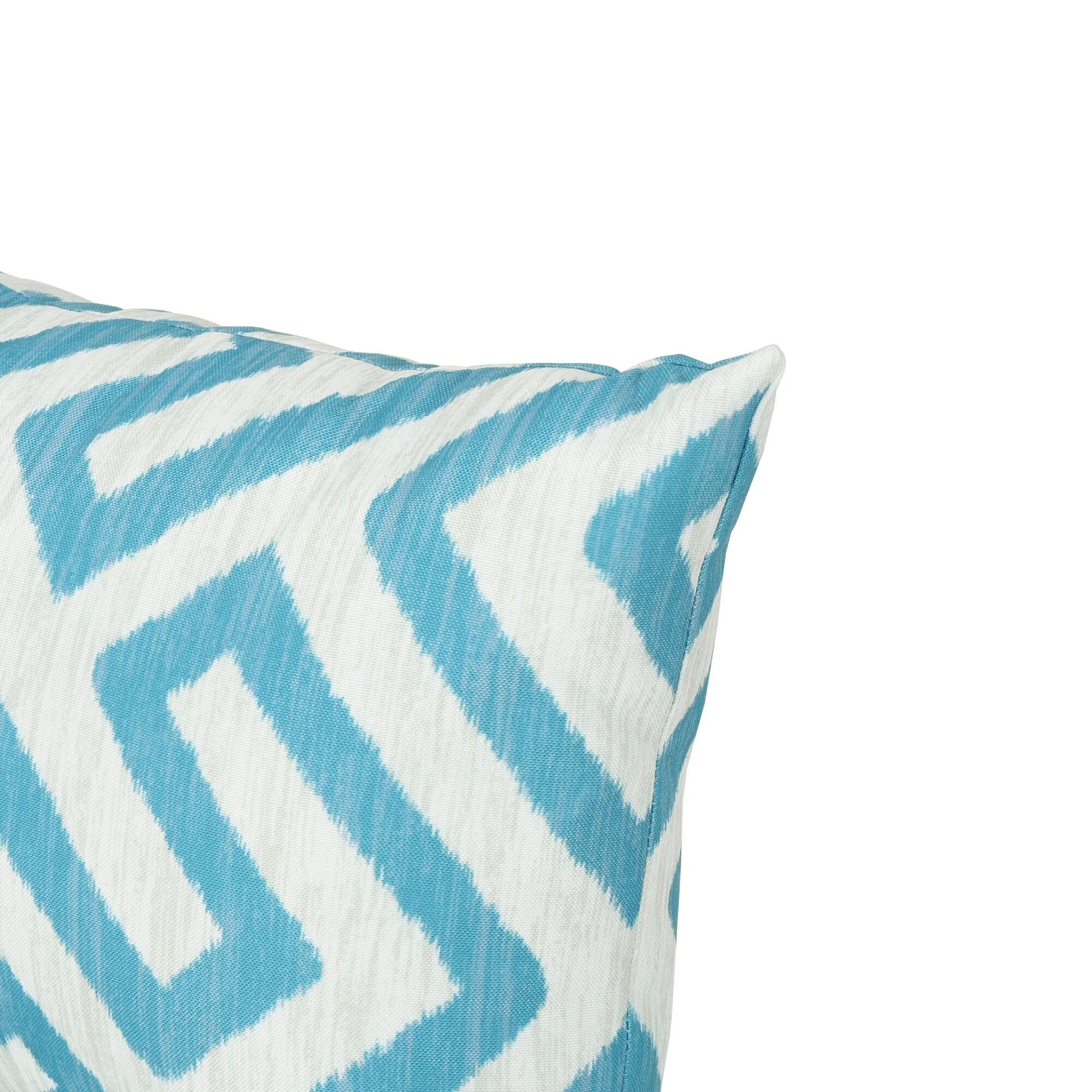 Realm Rectangular Pillow Teal Blue Fabric