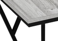 Accent Table, C Shaped, End, Side, Snack, Living Room, Bedroom, Grey Laminate, Black Metal, Contemporary, Modern Grey Mdf