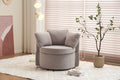 029 Teddy Fabric Swivel And Storage Chair With Back Cushion For Living Room,Light Gray Light Gray Primary Living Space Modern Foam Teddy
