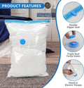 30 Pack Compression Storage Bags, Vacuum Storage Bags, Space Saver Bags For Comforters, Blankets, Pillows And Clothes Storage, Hand Pump Included 5 Jumbo 5 L 5 M 5 S 5 Roll M 5 Roll S White