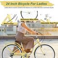 7 Speed, Steel Frame, Multiple Colors 24 Inch Ladies Bicycle Cycling Yellow Garden & Outdoor Steel