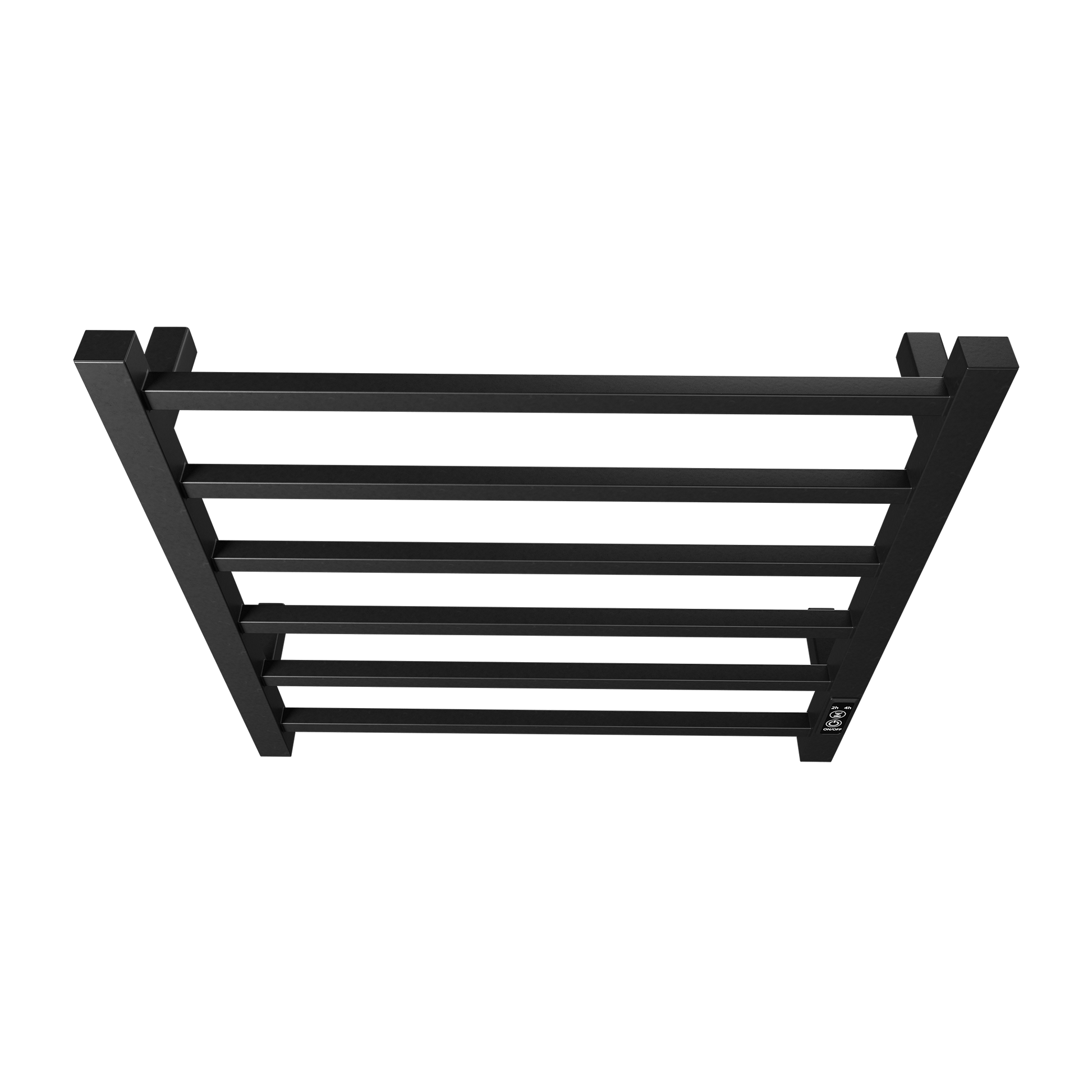 Towel Warmer 6 Bar Electric Heated Towel Rack Wall Mount Plug In Bath Towel Heater Matt Black Timer Black Bathroom Aluminium