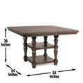 Caswell Counter Table Dark Gray Dark Gray Wood