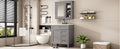 30'' Bathroom Vanity With Top Sink, Modern Bathroom Storage Cabinet With 2 Drawers And A Tip Out Drawer, Freestanding Vanity Set With Mirror Cabinet, Single Sink Bathroom Vanity 3 Grey Bathroom Solid Wood Mdf Resin Painted