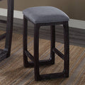 Weathered Espresso And Grey Counter Height Stool Espresso Bedroom Rustic Hickory 1 Wood Fabric