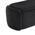 Coolmore Storage Ottoman,Bedroom End Bench,Upholstered Fabric Storage Ottoman With Safety Hinge, Entryway Padded Footstool, Ottoman Bench For Living Room & Bedroom Black Black Primary Living Space Foam Corduroy