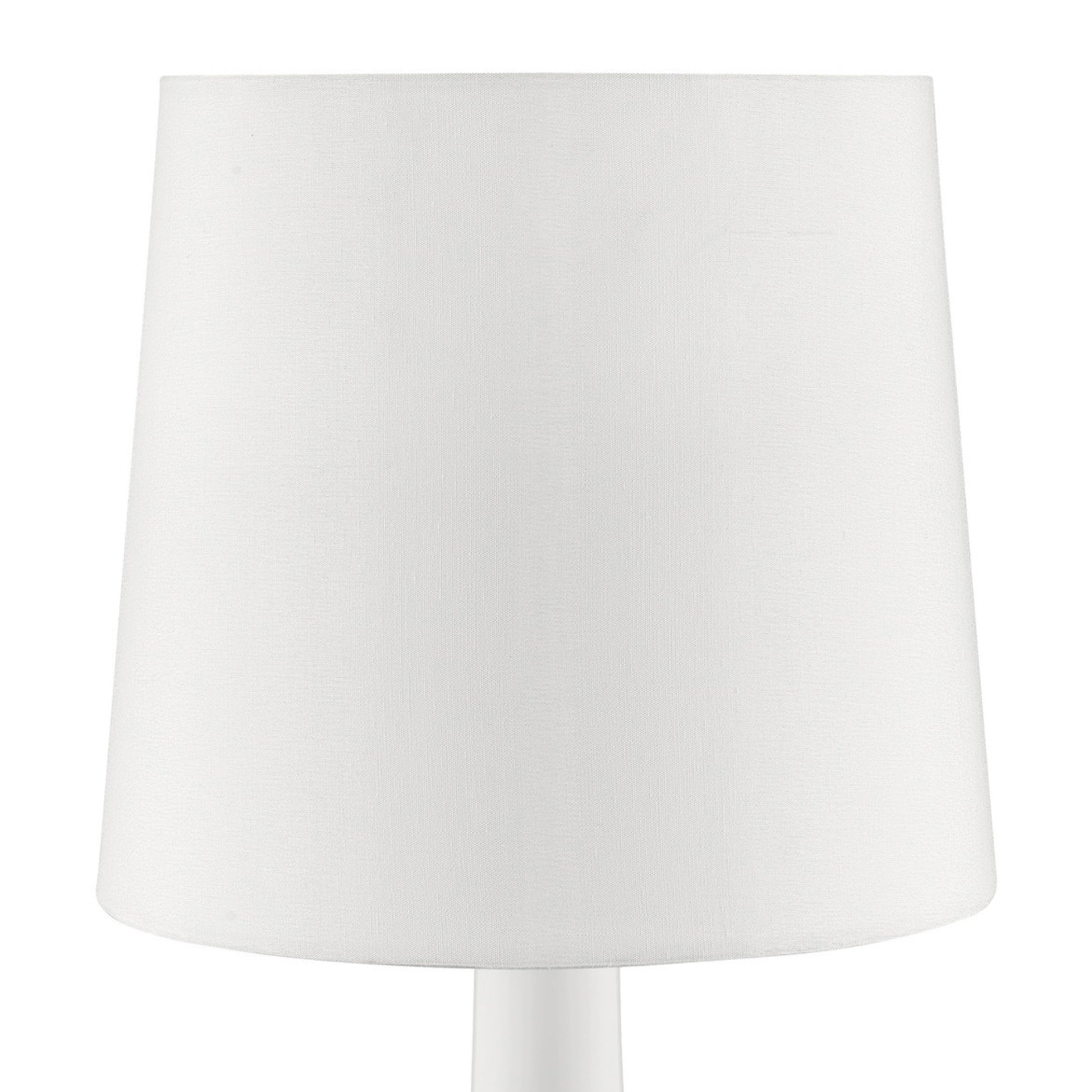 17.25" Tall "Cheru" Modern Mid Century Touch On Table Lamp, Powder White White Metal