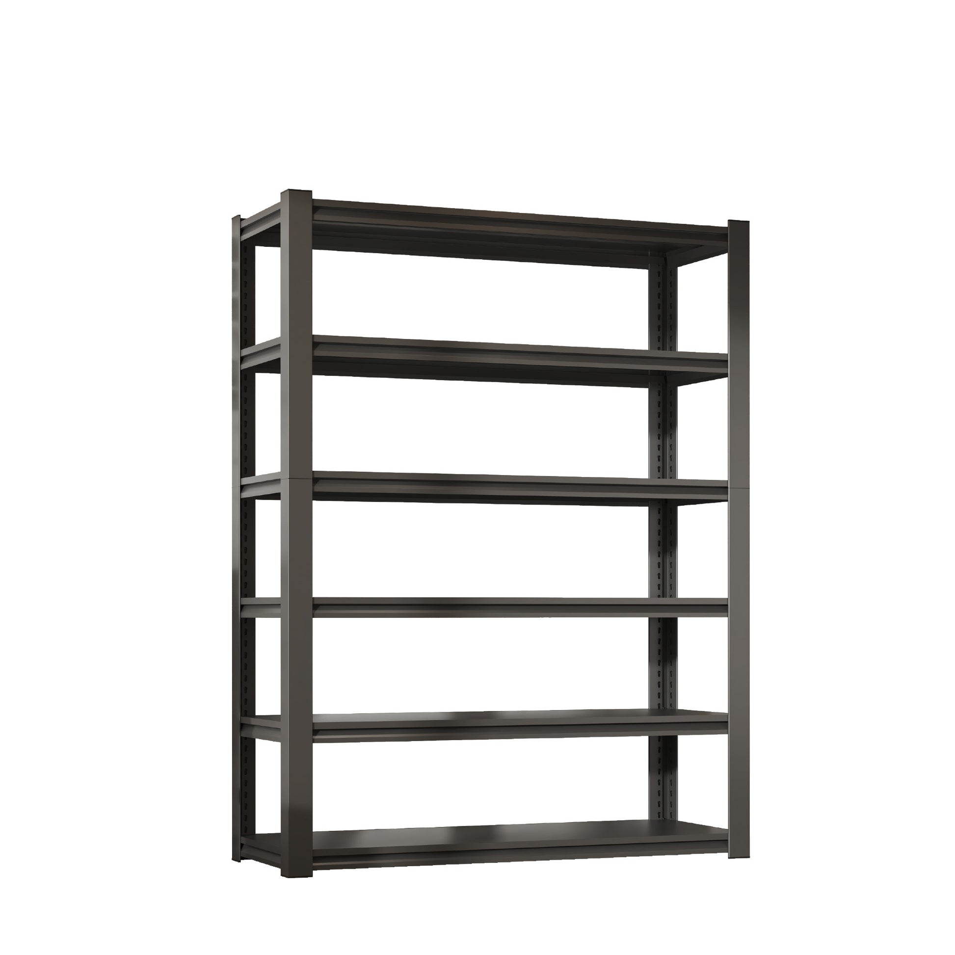 82"H 6 Tier Metal Shelves For Storage Garage Shelving 2400Lbs Heavy Duty Storage Shelves Adjustable Garage Shelf Industrial Shelving Unit Storage Utility Rack,48"W*18"D*82"H,Black 6 Black Gray