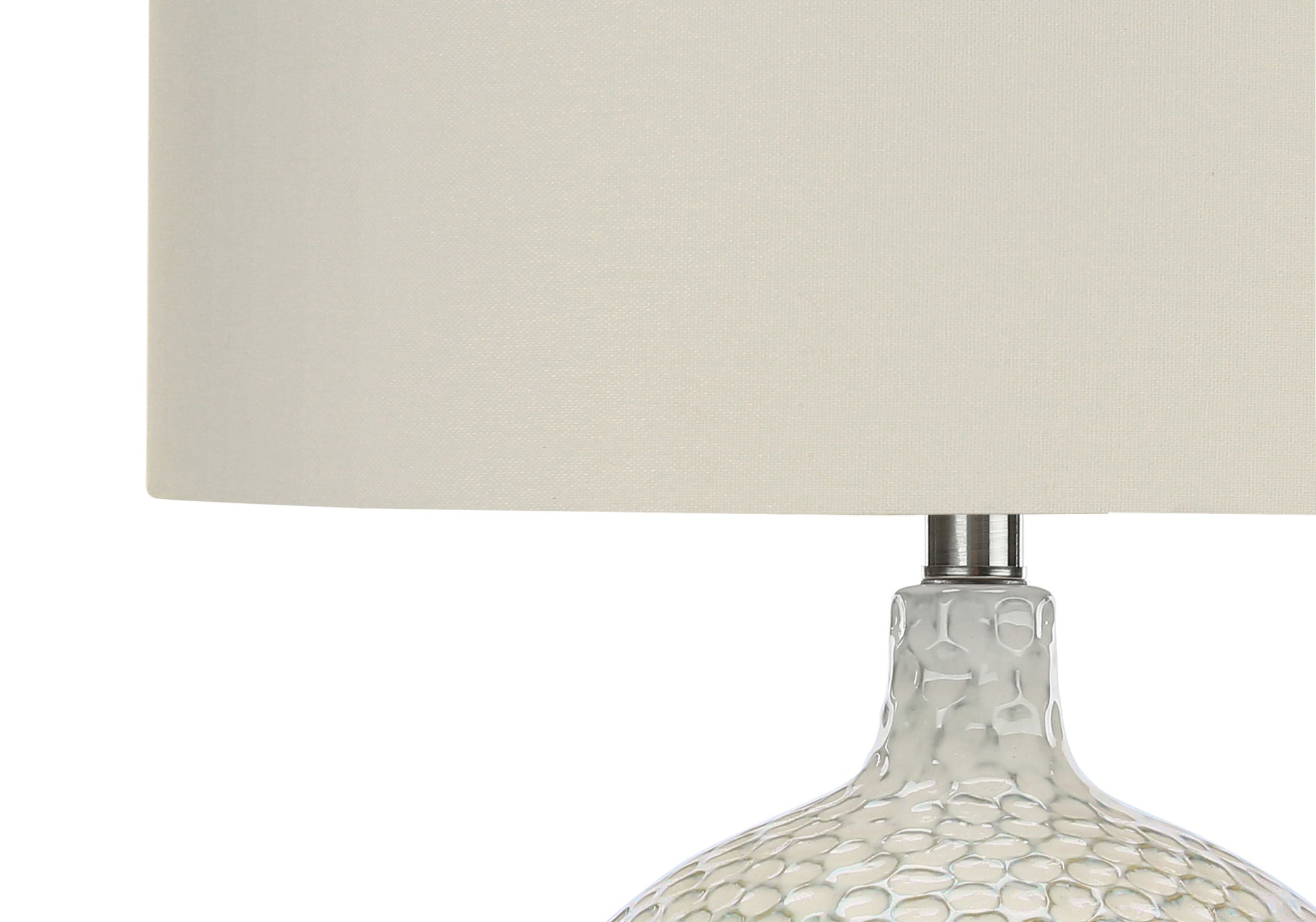 Lighting, 28"H, Table Lamp, Cream Ceramic, Ivory Cream Shade, Contemporary Cream Ceramic