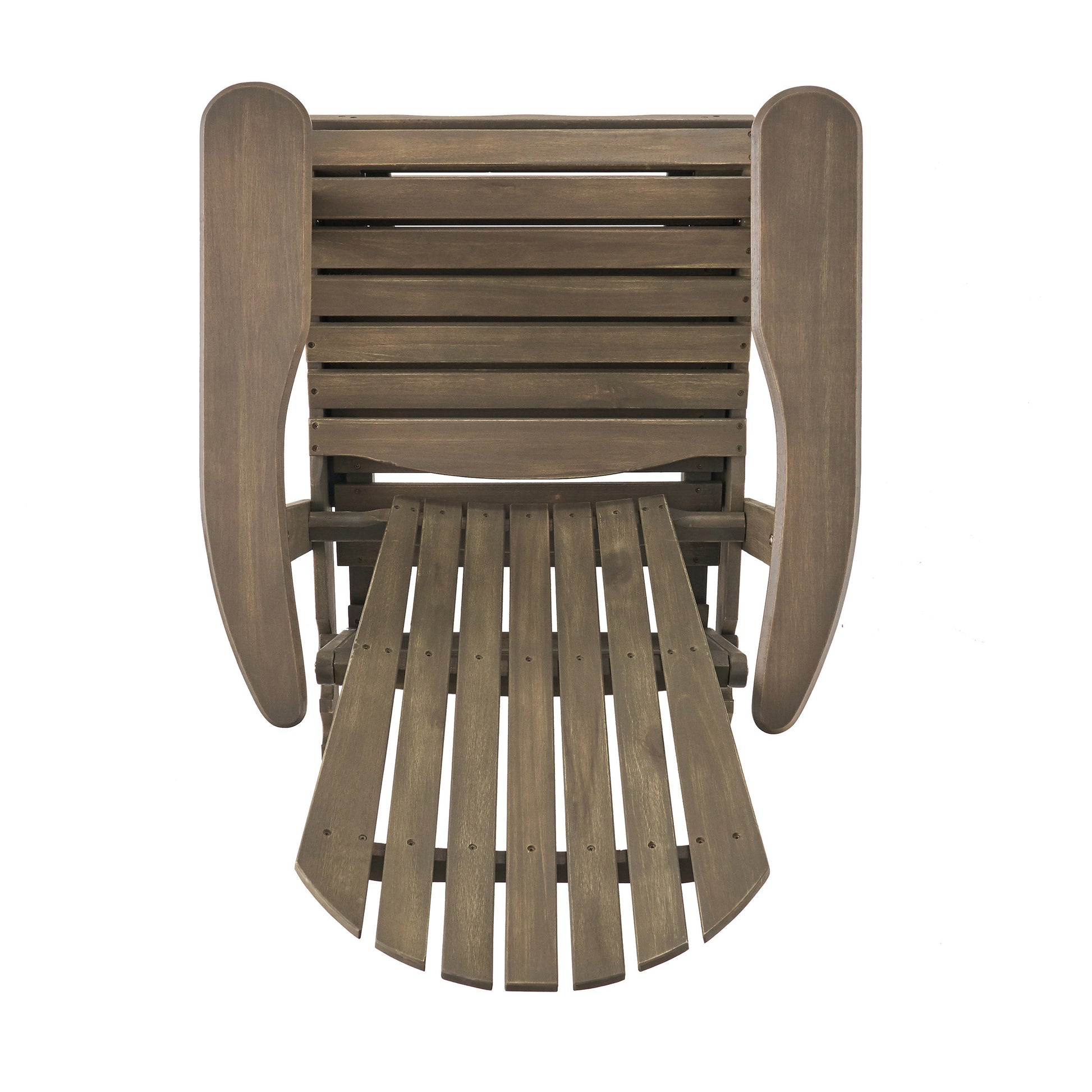 Malibu Reclining Adirondack Chair Grey Acacia Wood