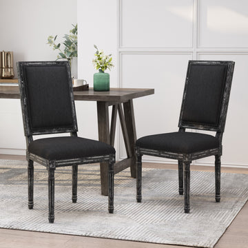 Dining Chair Black Fabric