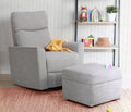 Soho Swivel Glider In Grey Grey Fabric