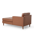 Chaise Lounge Light Brown Pu