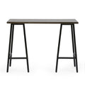 Console Table Brown Metal & Wood