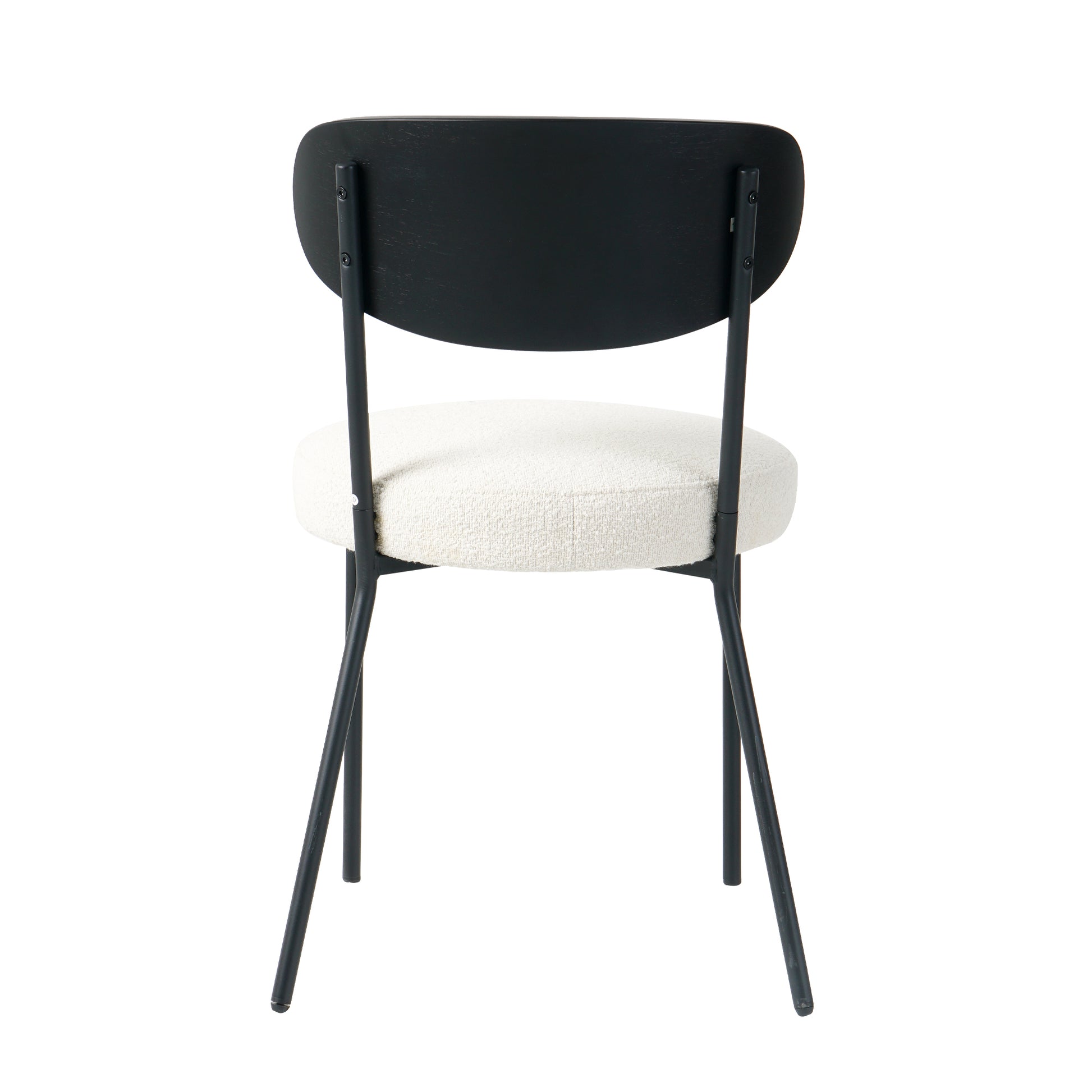 Modern Grey Simple Teddy Velvet Dining Chair Upholstered Chair Family Bedroom Stool Back Dressing, White Round Table Set,Bentwood Covered With Ash Veneer Chair Back,Chair Black Metal Legs Set Of 5 White Mdf