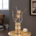 Aluminum Golden Rose Copper Silver Wire Bud Flower Bud Table Lamp For Living Room, Nightstand Bedside Table Lamp For Bedroom, Led Lamp Multicolor Aluminium