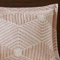 Cotton Jacquard Comforter Set Blush King Cal King King Blush Cotton