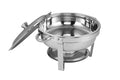 Round Buffet Catering Dish For Home And Outdoor 4 Packs Silver Stainless Steel