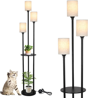 Floor Lamp With Shelves, Modern Floor Lamps For Living Room, Lights