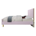 Gaines Full Bed, Pink High Gloss Finish Bd02660F Full Pink Mdf Metal