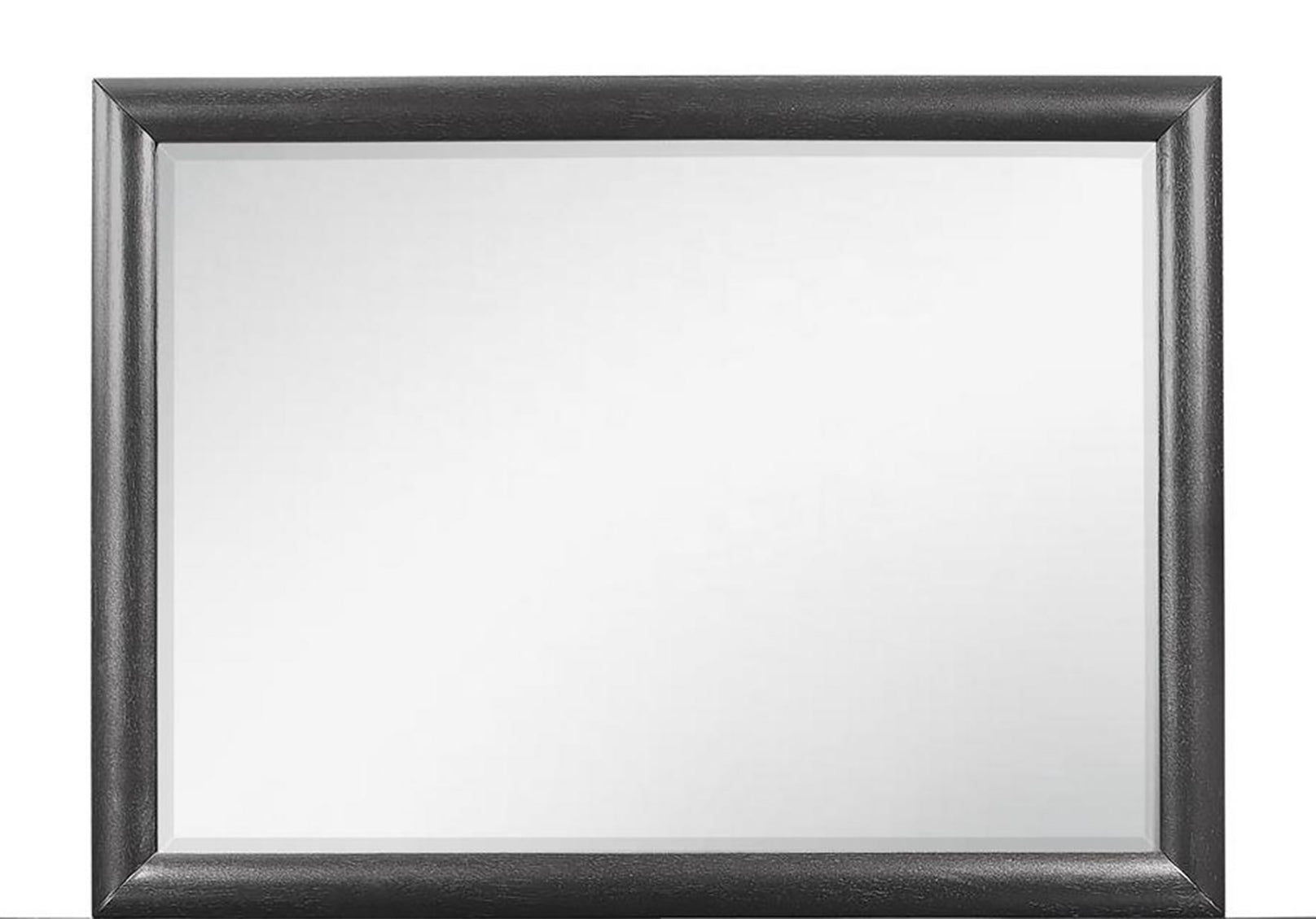 Civic Grey Mirror Gray Solid Wood Mdf