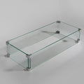 Rectangular Fire Pit Wind Guard Clear Glass