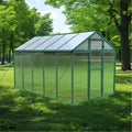 Newly Marketed Gain Height Windproofaluminum Greenhouse 6X10 Ft Polycarbonate Greenhouse Raised Base And Anchor Aluminum Heavy Duty Walk In Greenhouses For Outdoor Backyard In All Season Green Aluminium Alloy