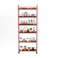 Red 6 Tier Rolling Cart Gap Kitchen Slim Slide Out Storage Tower Rack With Wheels,6 Baskets,Kitchen,Bathroom Laundry Narrow Piaces Utility Cart Red Kitchen American Design,American Traditional Metal