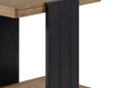 Channel Chairside Table Black Solid Wood Mdf