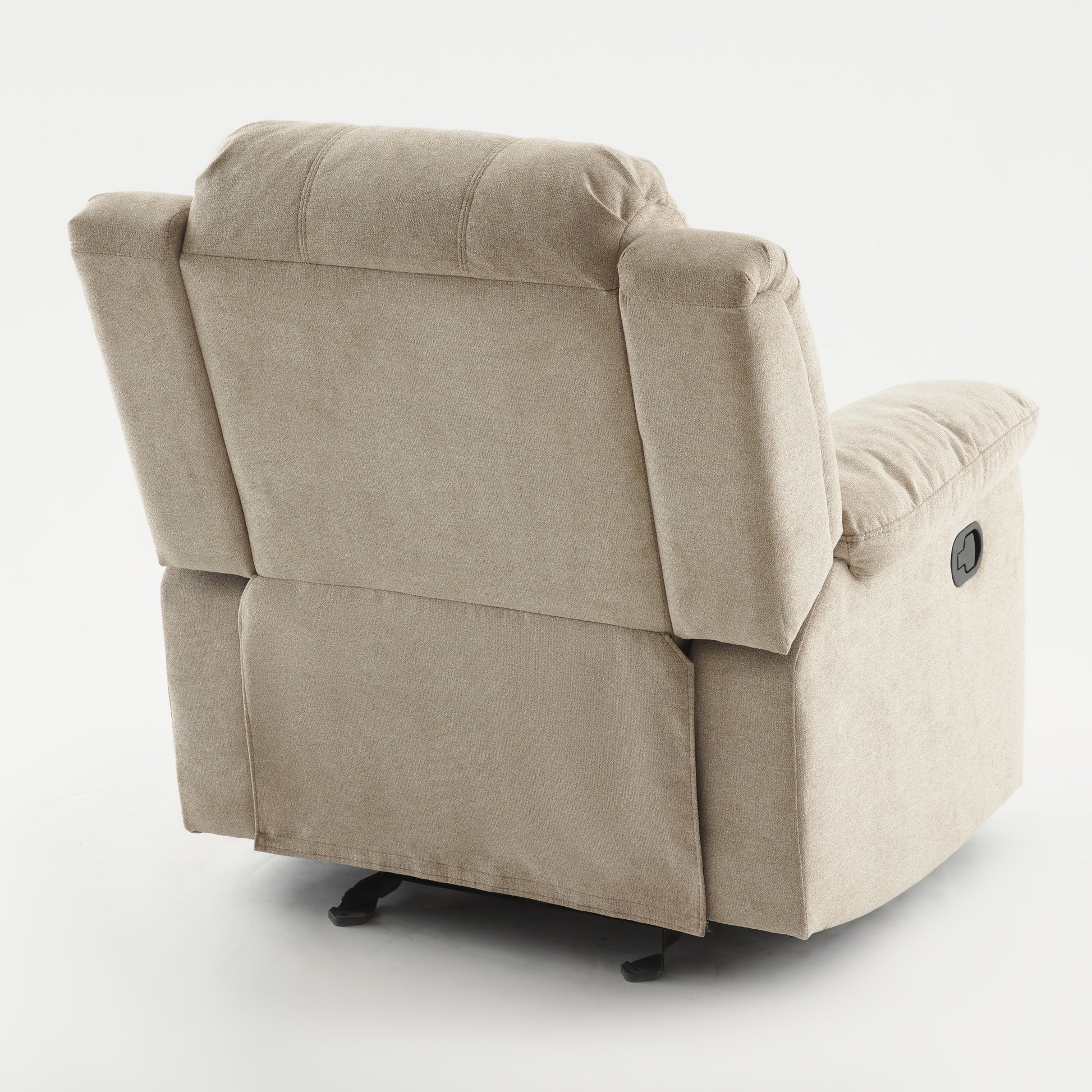 Tate Sand Microfiber Glider Recliner Sand Foam Microfiber