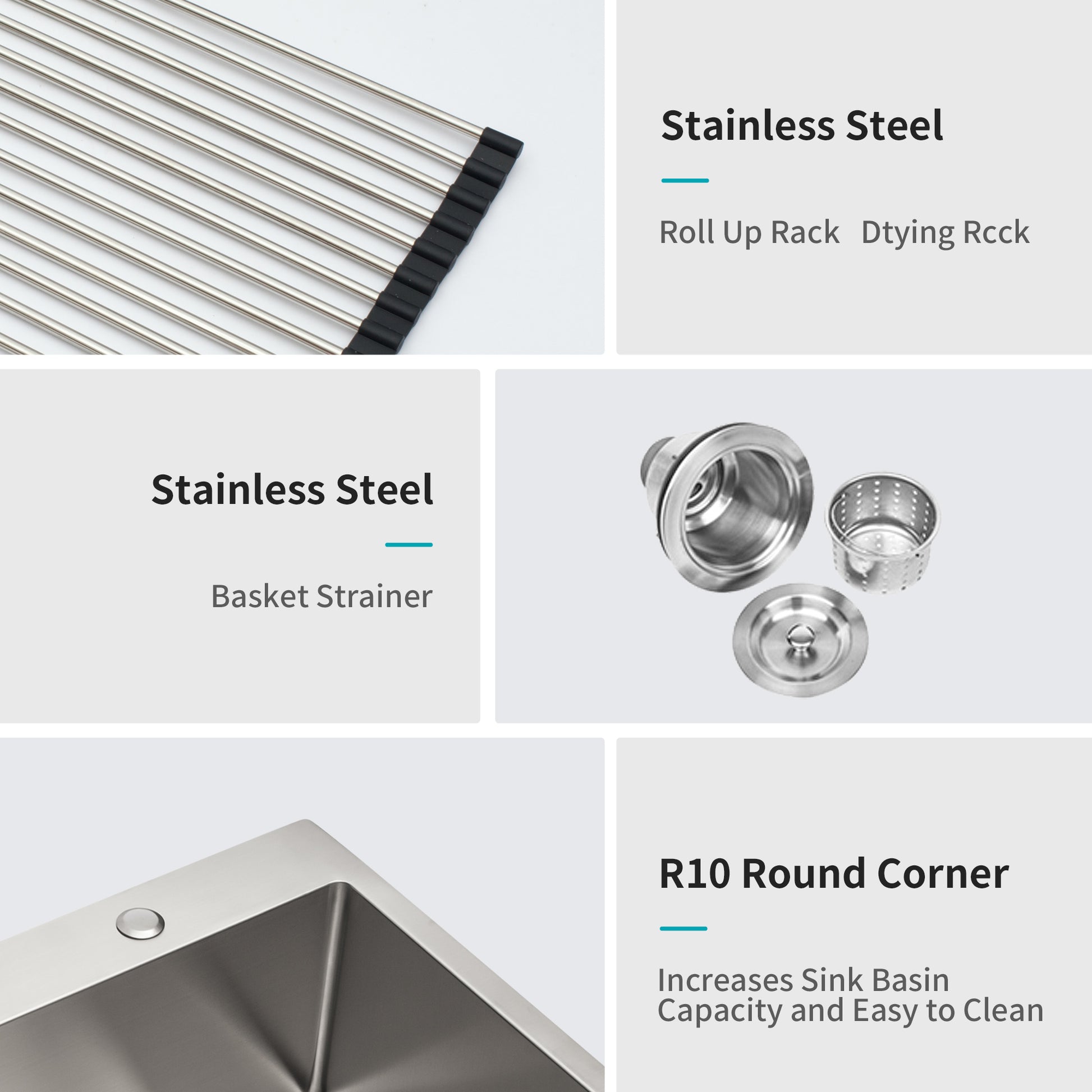 Stainless Steel Drop In Kitchen Sink 15X20 Inch Topmount Sinks 16 Gauge Single Bowl Brushed Nickel Stainless Steel