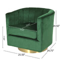 Swivel Arm Chair Emerald Velvet