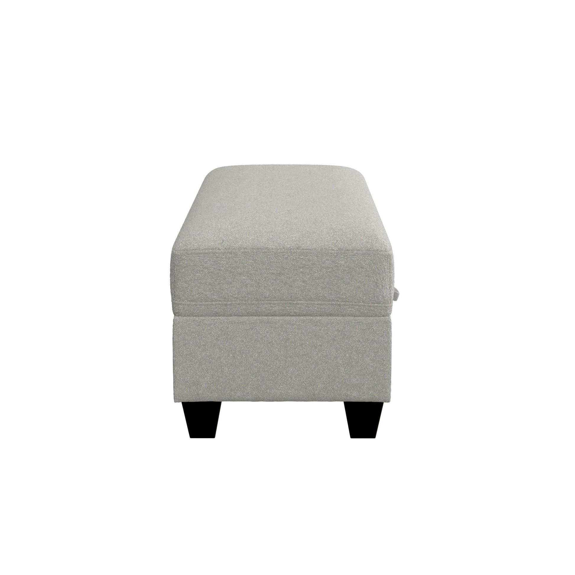 Drason Gray Storage Ottoman Gray Foam Engineered Wood