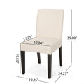 Dining Chair Beige Fabric