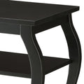 Black 2 Shelf End Table Black Primary Living Space Traditional Shelves Square Wood