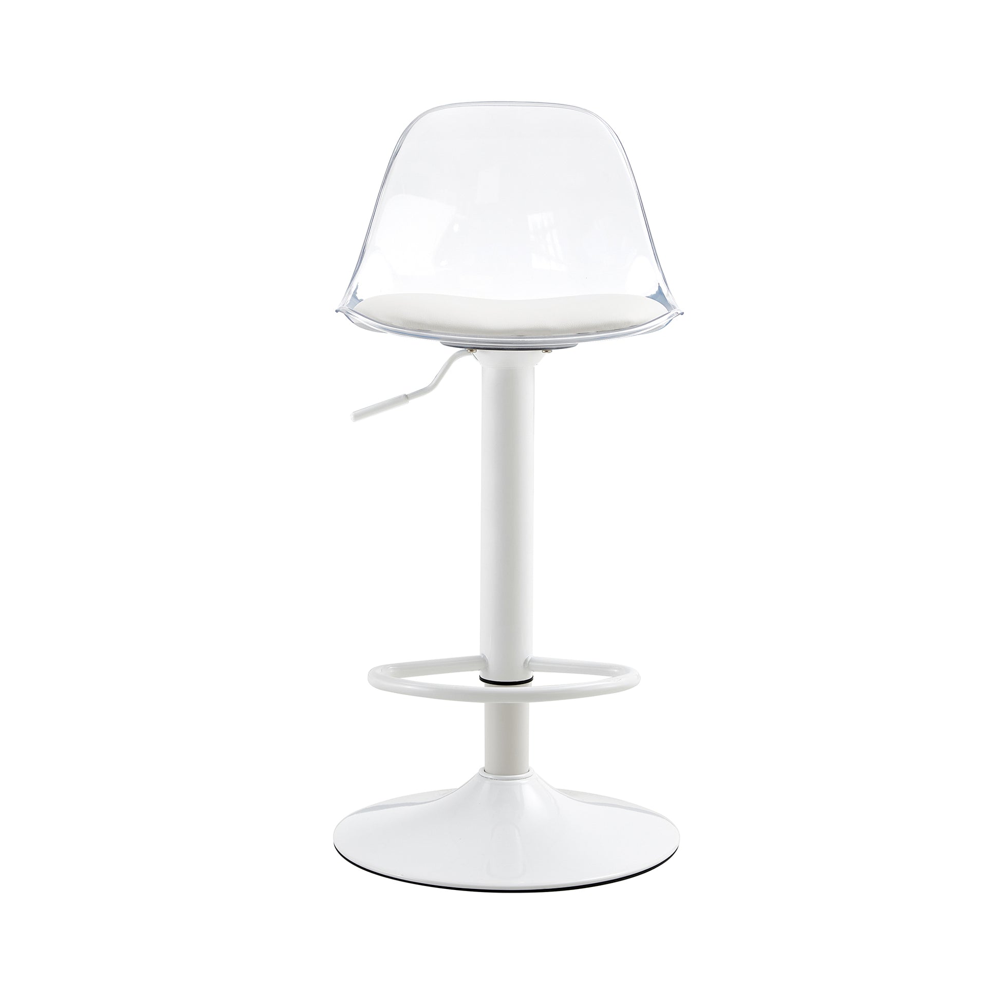 Tables And Chairs Set, Modern Minimalist Style White Marble Pattern Table, Bar Table. Can Rotate And Adjust The Lifting Bar Chair 360 . Pet Backrest And Pu Leather Seat Cushion. Bt 1280Lc 011 White Mdf