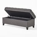 Juliana Storage Ottoman Gray Fabric