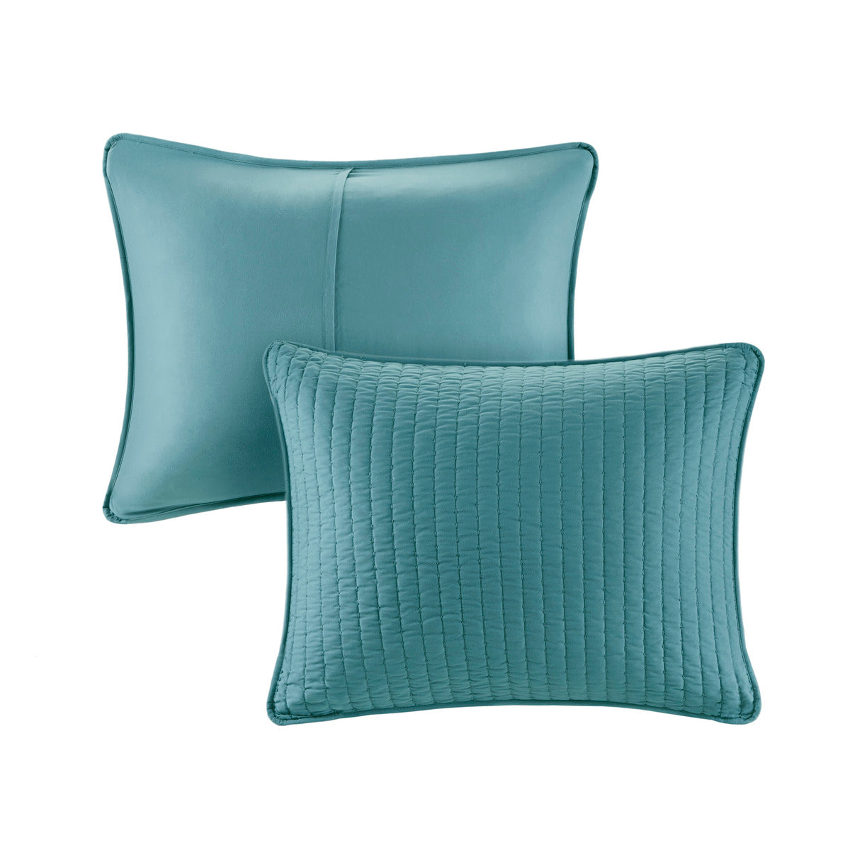 3 Piece Quilt Set Teal King Cal King King Teal Microfiber