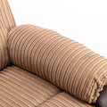 Brown Fabric Recliner Chair Backseat Brown Corduroy