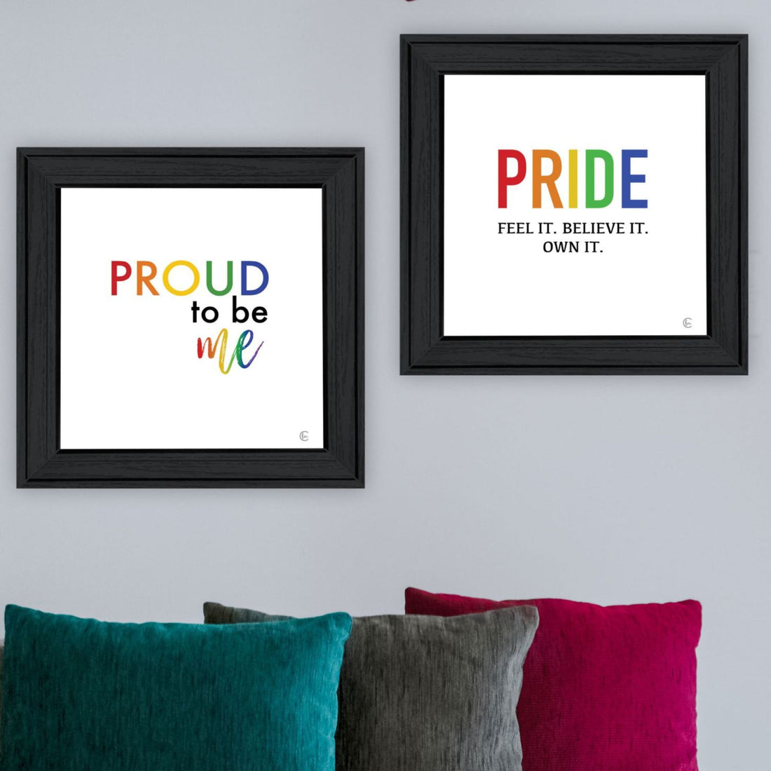 "Pride & Proud Of Yourself And Others " Framed Wall Art For Living Room, Wall Art Print For Home Decor, Bedroom Wall Art By Fearfully Made Creations Multicolor Wood Paper