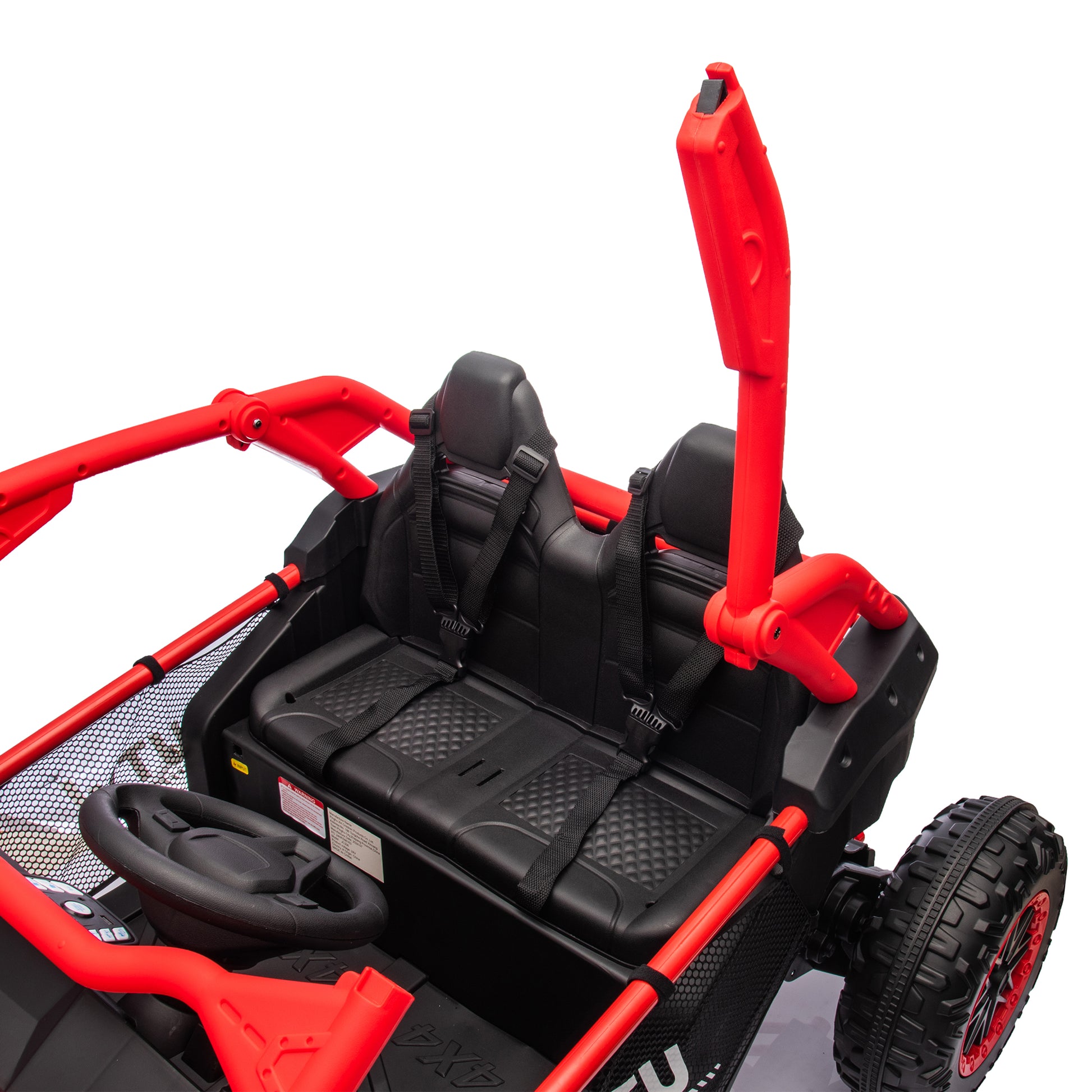 24V Two Seater Kids Ride On Utv W Parents Control,20In Seat Width,400W Super High Power,Four Wheel Suspension,Bluetooth,Mp3,Usb,Led Light,Horn,Rear Storage Space,Speeds 3.73 4.97Mph For Kids Aged 3